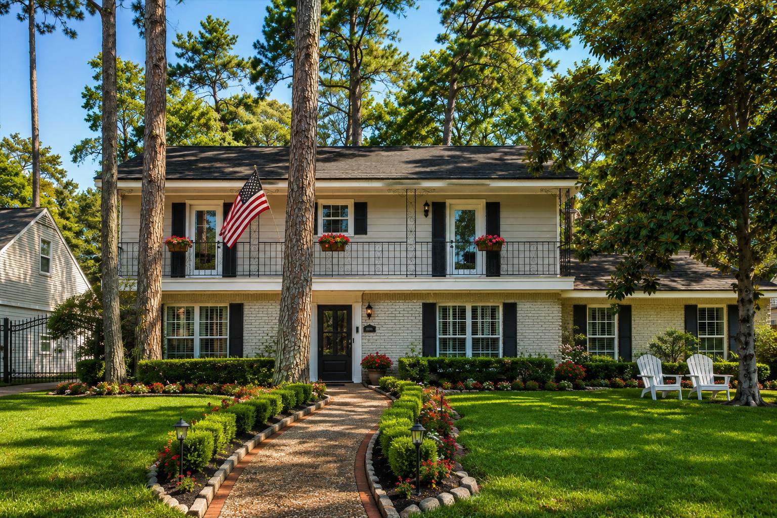 Traditional two-story home on a wooded lot in Memorial West